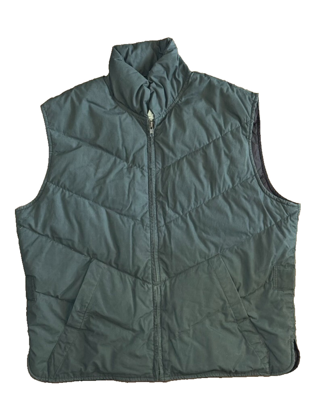 Eddie Bauer Goose Down Green Quilted Puffer Vest Full Zip - Women's Size L